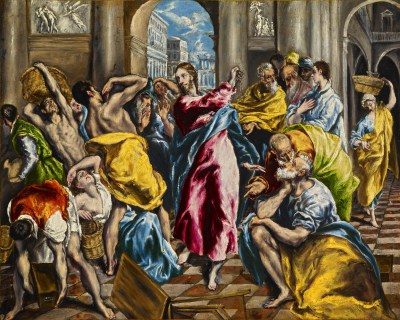 El Greco reprodukcja - Wypędzenie przekupniów
