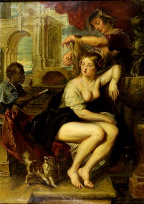 Batszeba przy fontannie, Zink, kopia obrazu Rubensa
