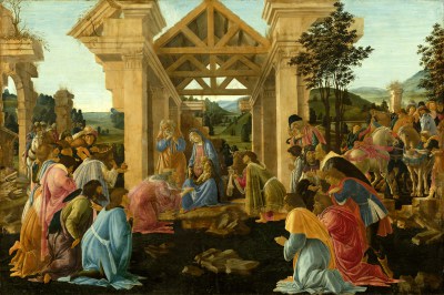 Botticelli, Pokłon trzech króli 1481 - reprodukcja na płótnie