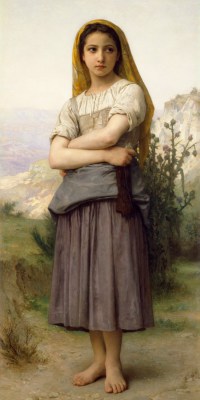 Obraz olejny portret - W.A.Bouguereau - portret dziewczyny