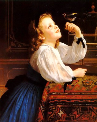 William-Adolphe Bouguereau, Dziewczynka z ptaszkiem, 1867