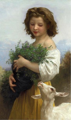 Obraz olejny na płótnie - Dziewczynka - reprodukcja W.A. Bouguereau