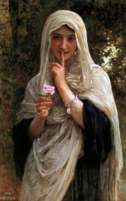 Obraz olejny - William Adolphe Bouguereau – Sekret – reprodukcja
