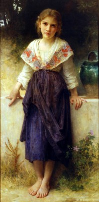 Portret dziewczynki - obraz olejny Bouguereau – reprodukcja