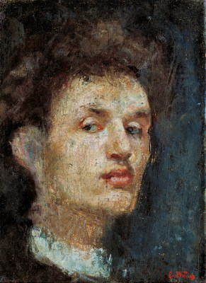 Edvard Munch – Autoportret, 1886 – reprodukcja