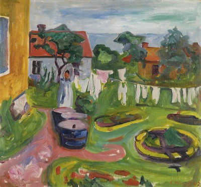 Edvard Munch – Bielizna na sznurku w Åsgårdstrand – reprodukcja