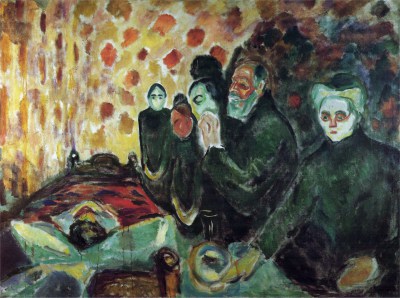 Edvard Munch – Przy łożu śmierci – reprodukcja