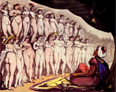 Obrazy erotyczne - Harem, Rowlandson - reprodukcja