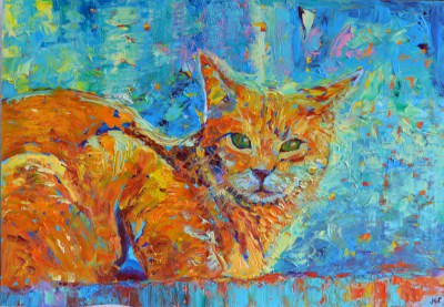 Obraz olejny koty: Kot Rudzielec – Magdalena Walulik – reprodukcja