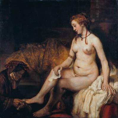 Rembrandt Batszeba w kąpieli 1654 - reprodukcja