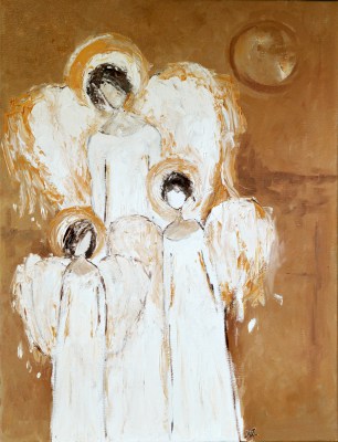 Trzy anioły obraz z aniołami na płótnie