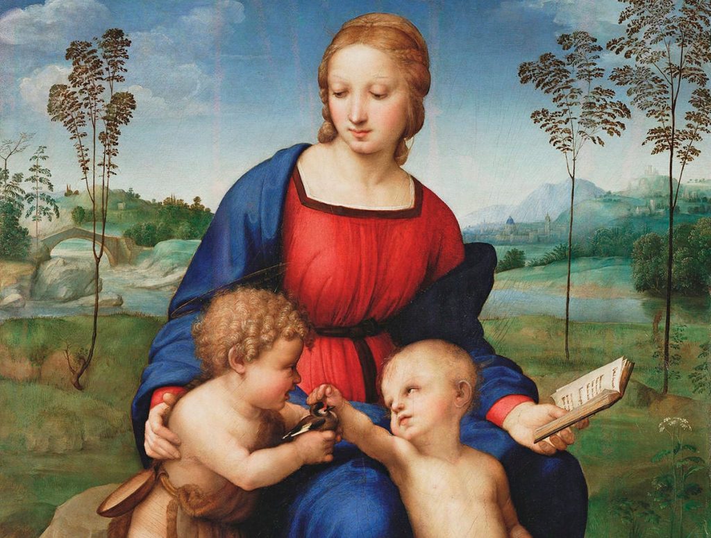 Madonna ze szczygłem Rafaela: co symbolizuje ptaszek w dłoniach dzieci, legenda o ożywianiu szczygła i cudowne ocalenie obrazu.