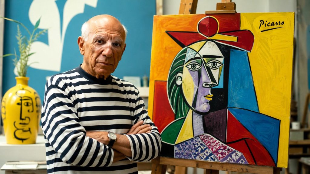 Pablo Picasso i jego najsłynniejsze obrazy – od Guerniki po Panny z Awinionu. Poznaj okresy twórczości i fenomen twórcy kubizmu.