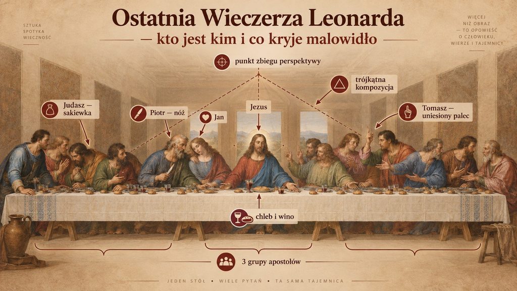 Ostatnia Wieczerza Leonarda — kto jest kim i co naprawdę kryje słynne malowidło renesansu